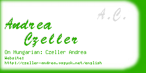 andrea czeller business card